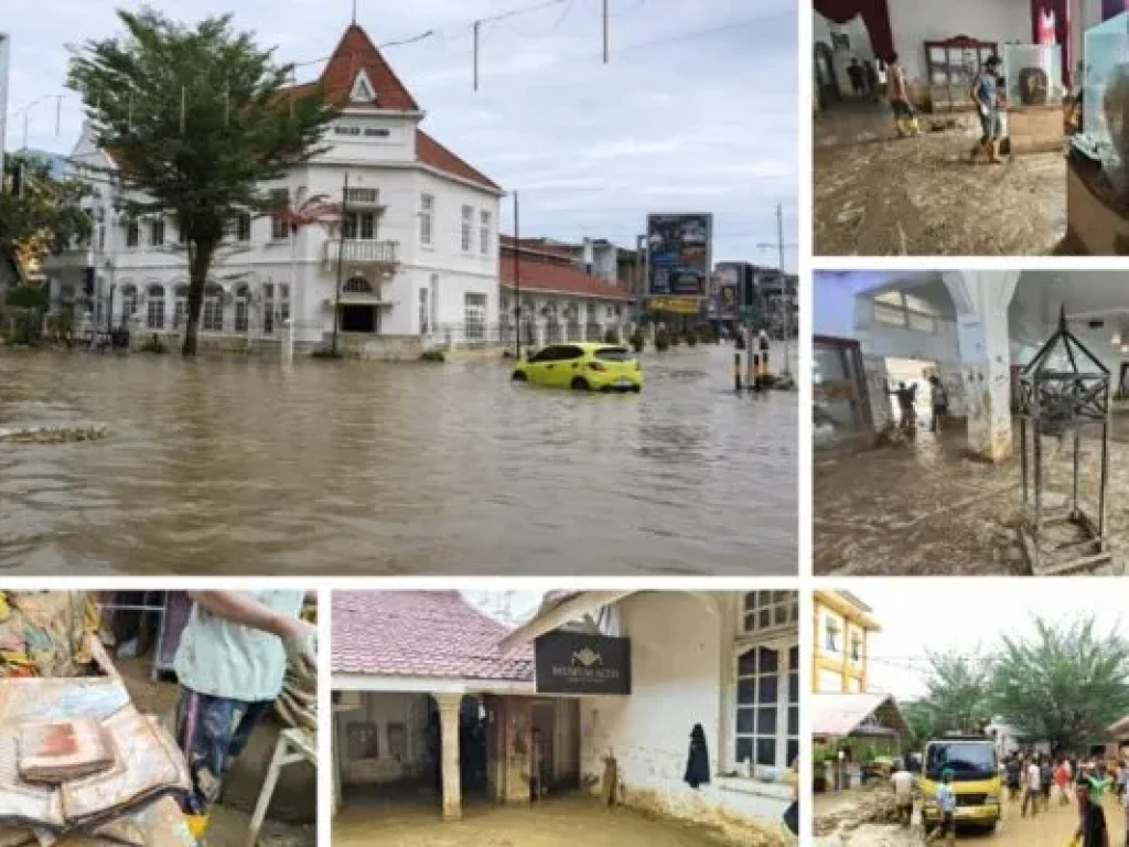 Sekitar 90 persen koleksi benda pusaka yang tersimpan di Museum Kota Langsa terdampak banjir, Jumat (2/01/2026).